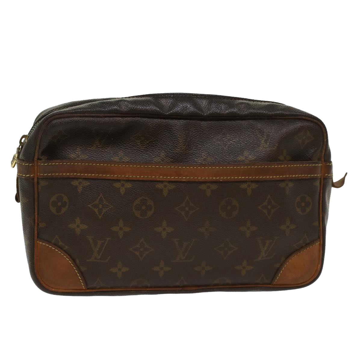 LOUIS VUITTON Monogram Compiegne 28 Clutch Bag M51845 LV Auth 48054