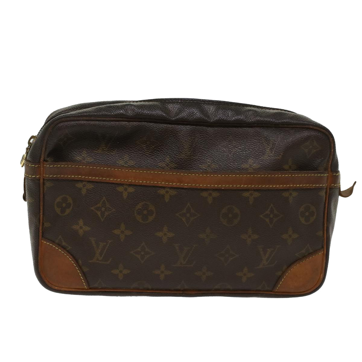 LOUIS VUITTON Monogram Compiegne 28 Clutch Bag M51845 LV Auth 48054