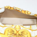 FENDI Baguette Shoulder Bag Polyester 2way White 8BR600 AK2D Auth 48072A-10