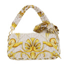 FENDI Baguette Shoulder Bag Polyester 2way White 8BR600 AK2D Auth 48072A-2