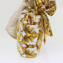 FENDI Baguette Shoulder Bag Polyester 2way White 8BR600 AK2D Auth 48072A-4