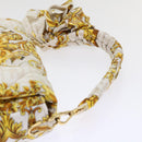 FENDI Baguette Shoulder Bag Polyester 2way White 8BR600 AK2D Auth 48072A-14