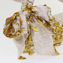 FENDI Baguette Shoulder Bag Polyester 2way White 8BR600 AK2D Auth 48072A-8