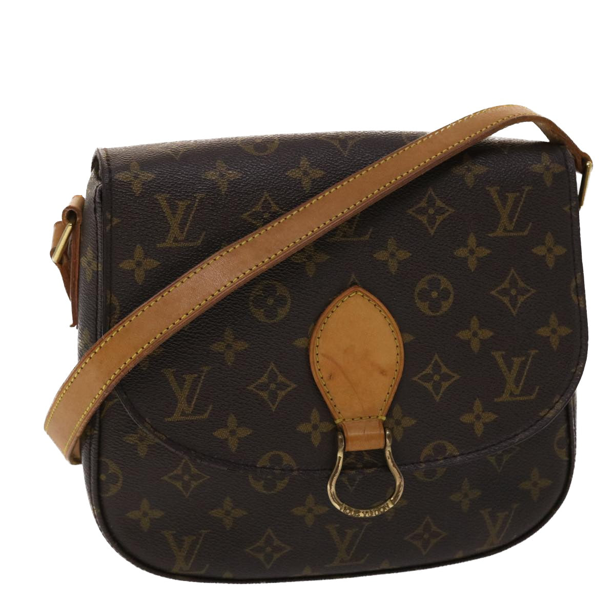 LOUIS VUITTON Monogram Saint Cloud GM Shoulder Bag M51242 LV Auth 48082