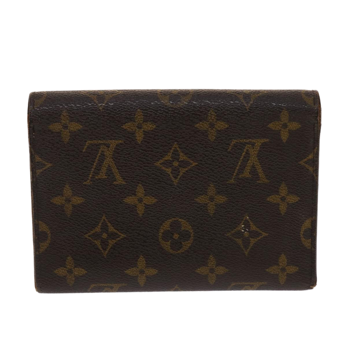 LOUIS VUITTON Monogram Porte Tresor Etui Papie Wallet M61202 LV Auth 48092