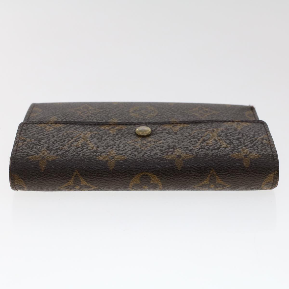 LOUIS VUITTON Monogram Porte Tresor Etui Papie Wallet M61202 LV Auth 48092