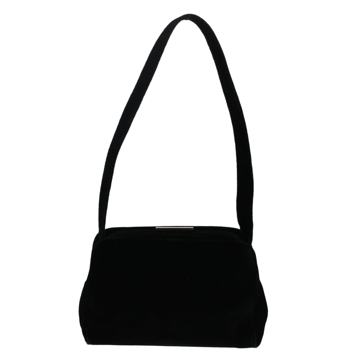 PRADA Shoulder Bag Velor Black Auth 48128 - 0