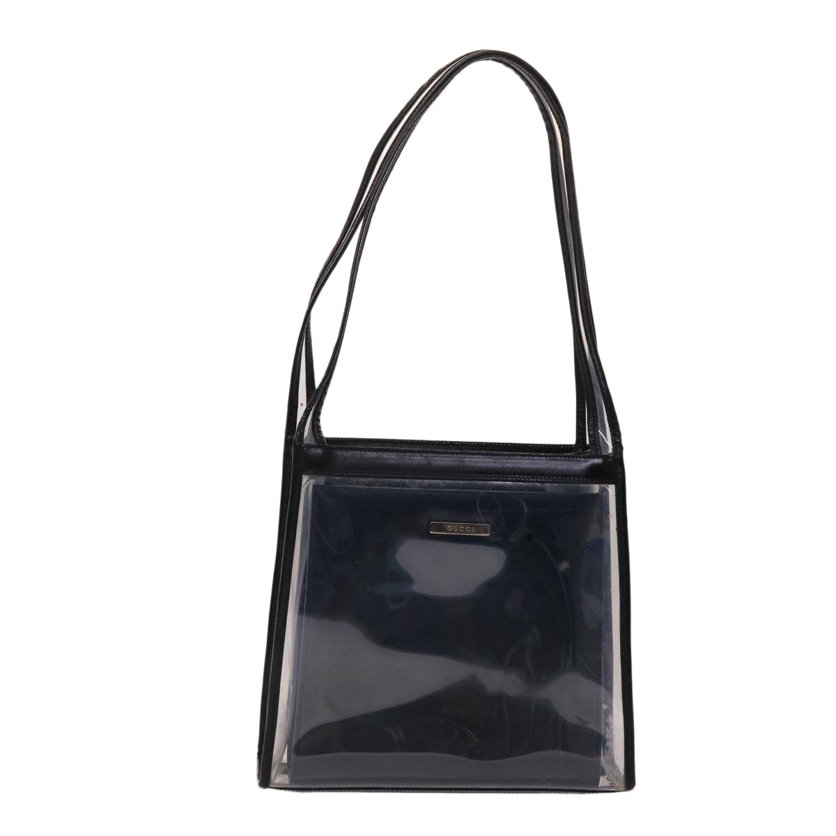 GUCCI Shoulder Bag Vinyl Black Auth 48186