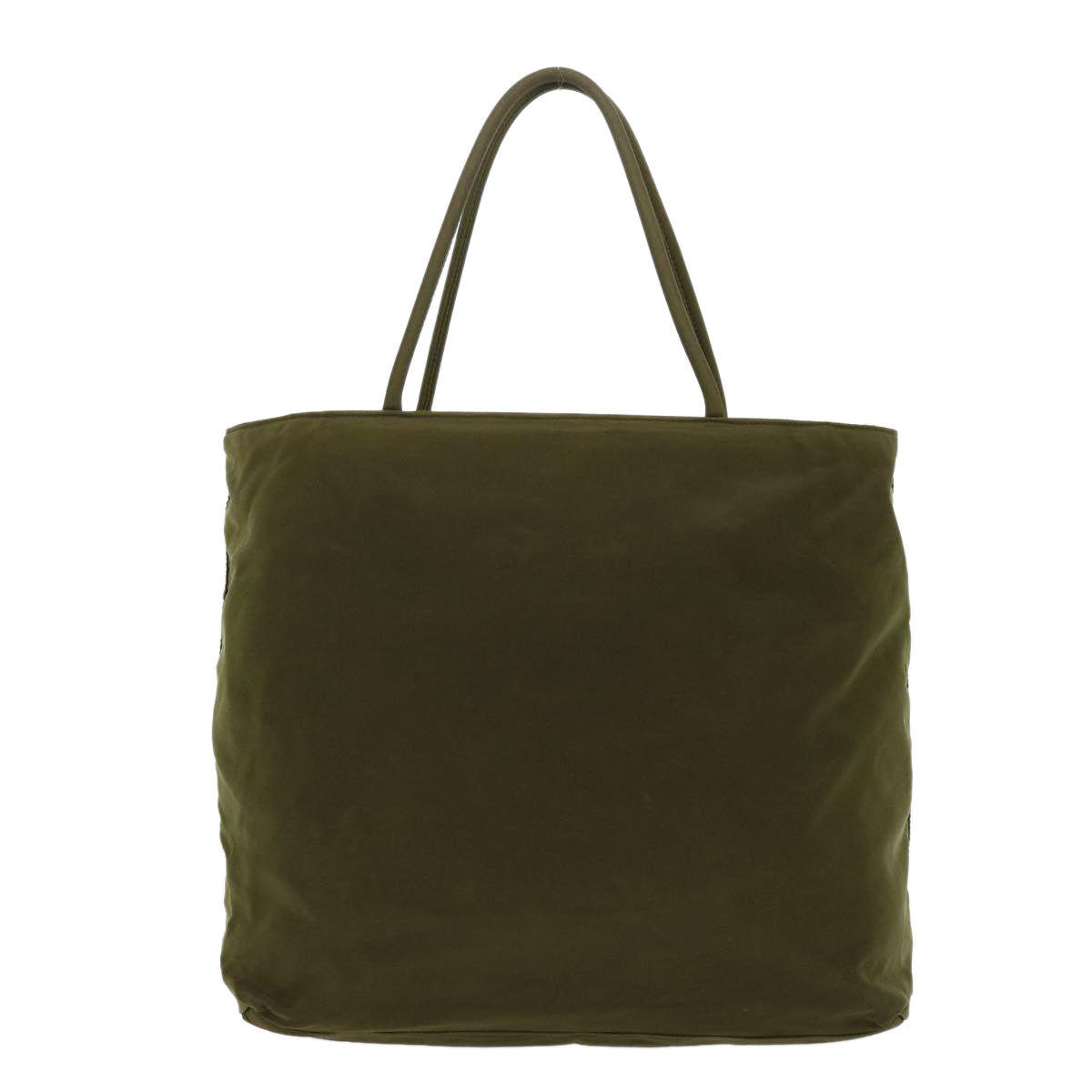 PRADA Hand Bag Nylon Khaki Auth 48200