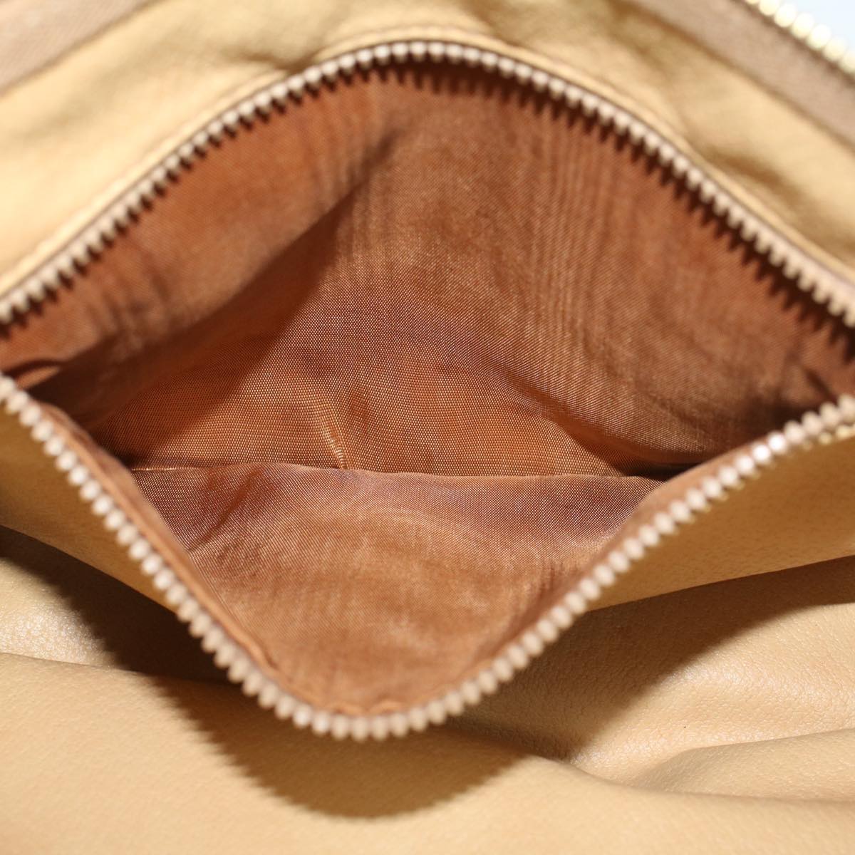 CELINE Macadam Canvas Clutch Bag PVC Leather Brown Auth 48205