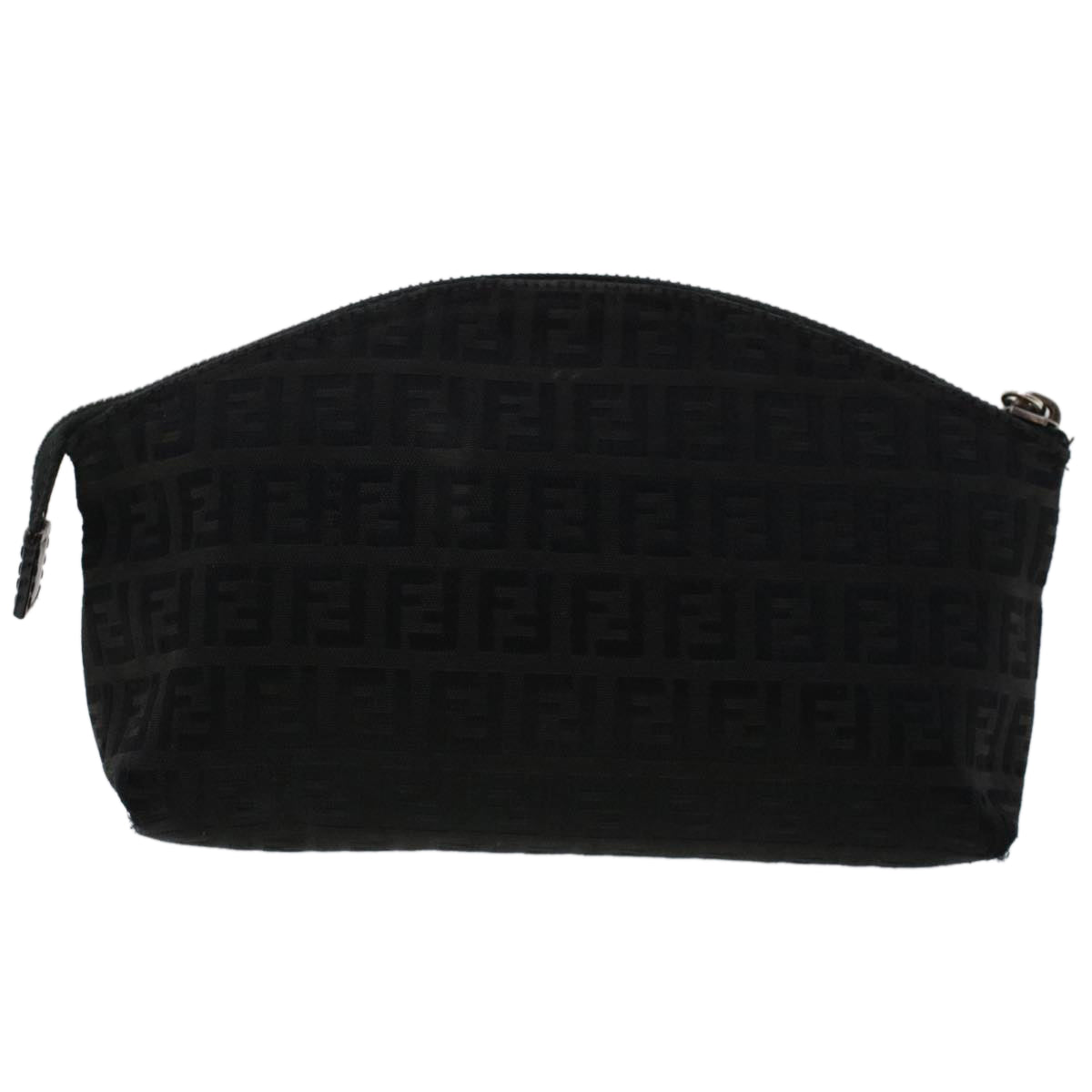 FENDI Zucchino Canvas Pouch Black Auth 48217 - 0