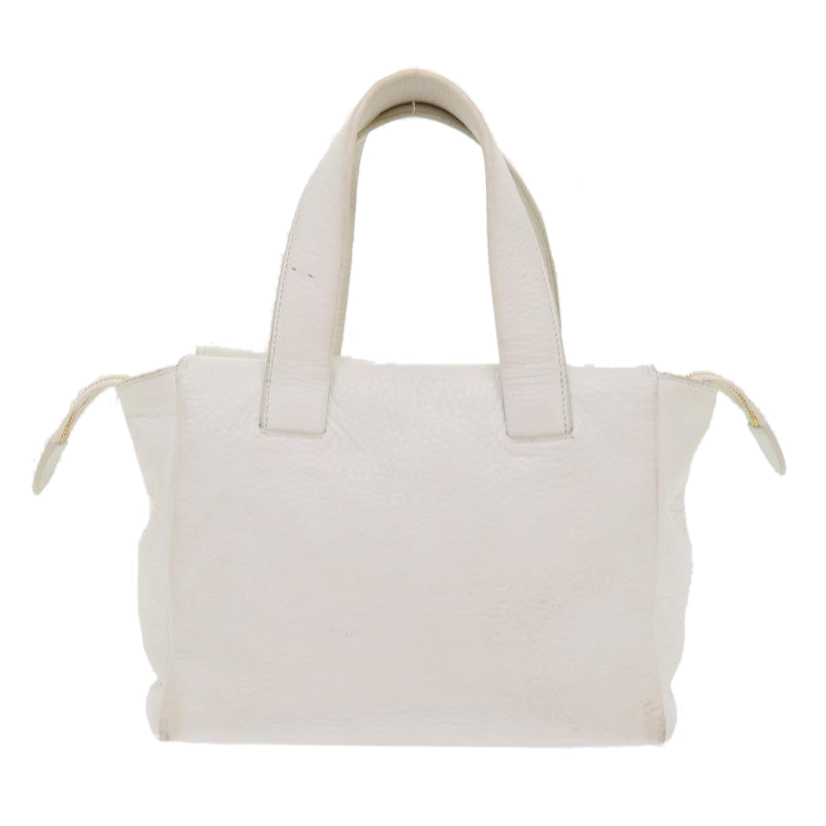 PRADA Hand Bag Leather 2way White Auth 48221 - 0