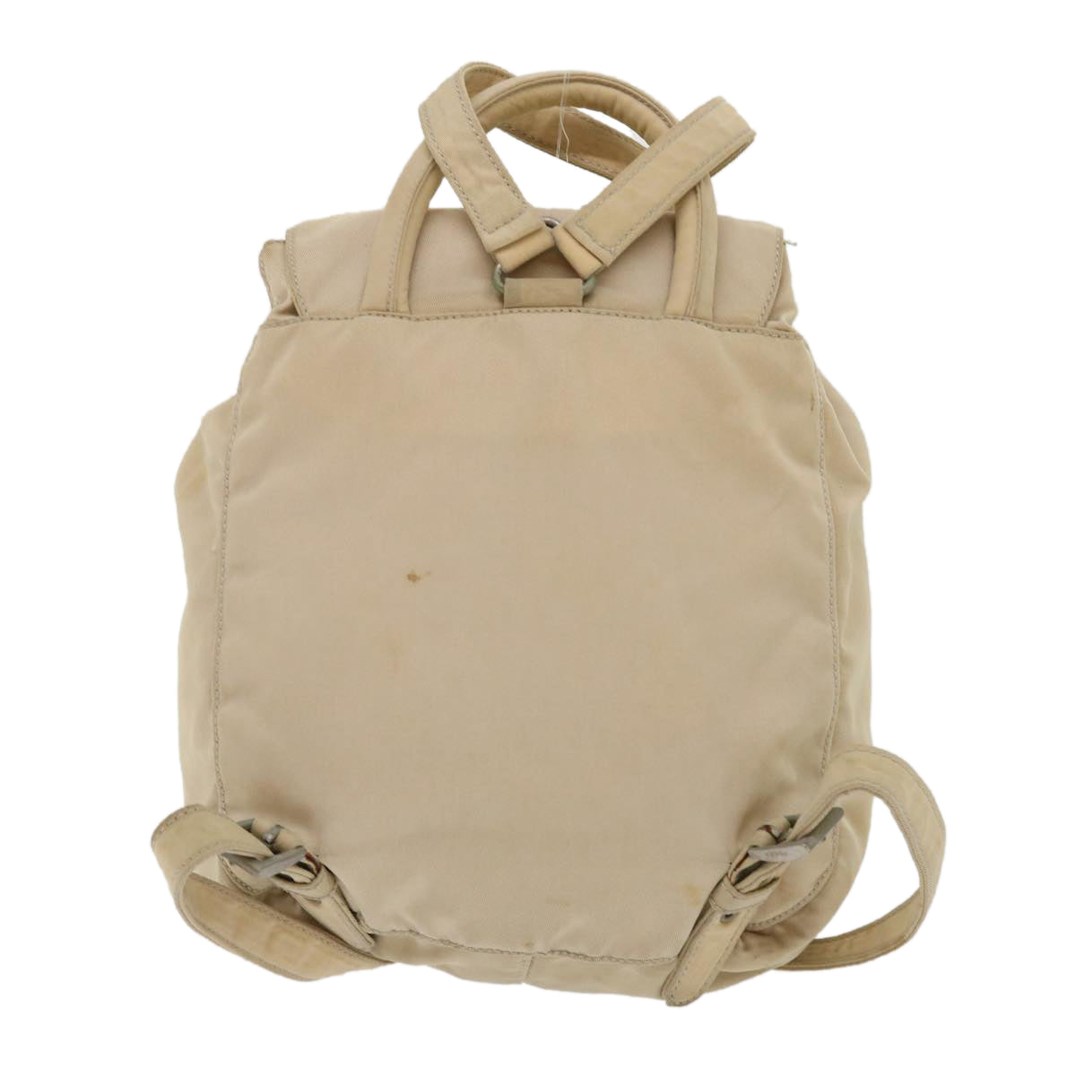 PRADA Backpack Nylon Beige Auth 48226