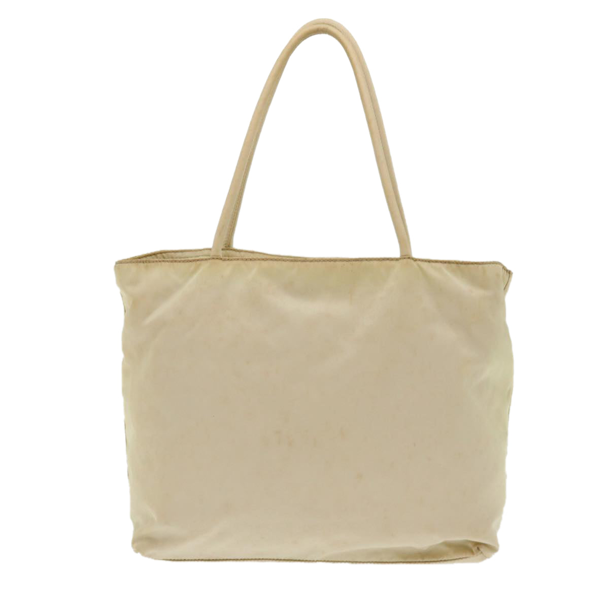 PRADA Hand Bag Nylon Beige Auth 48236 - 0