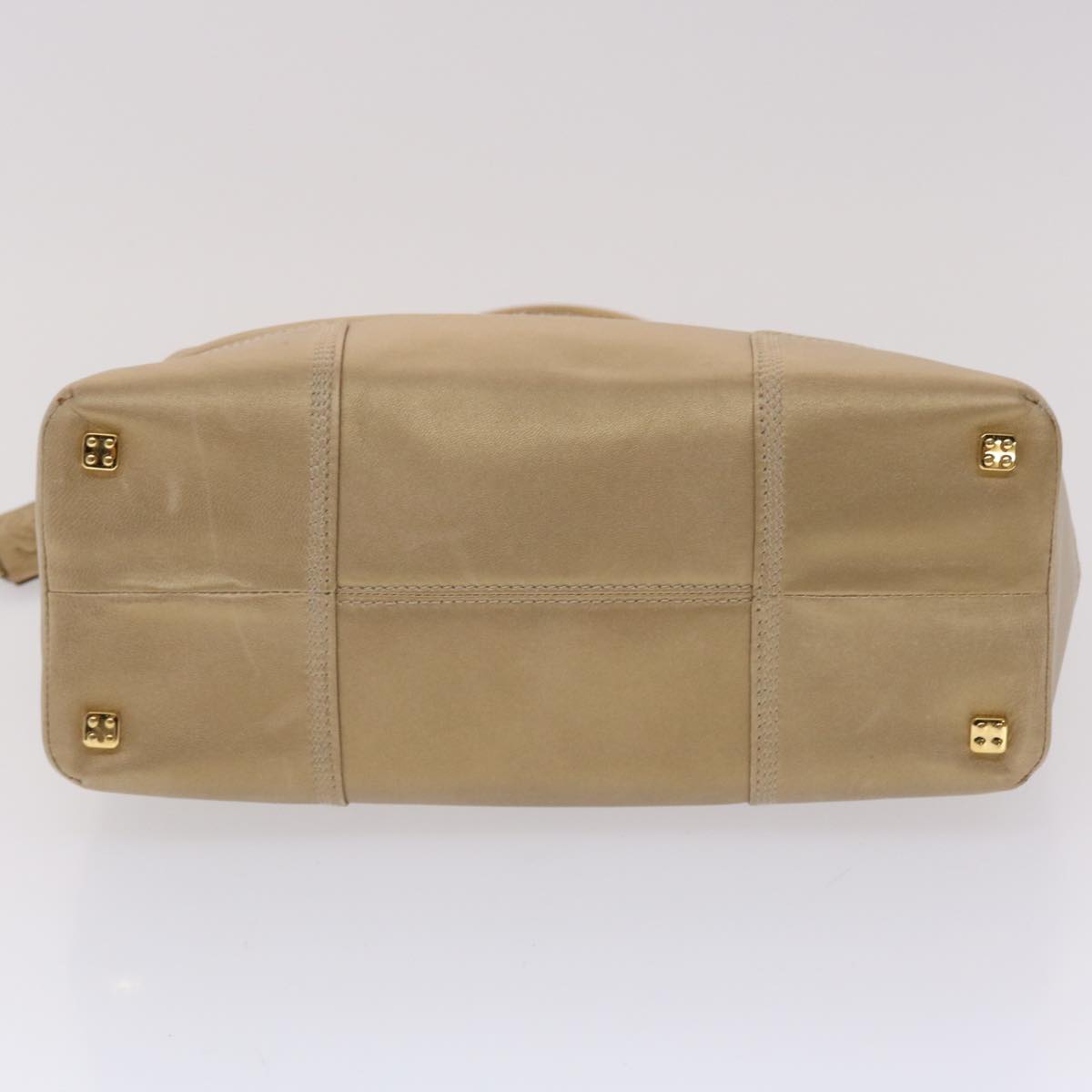 LOEWE Anagram Hand Bag Gold Tone Auth 48245