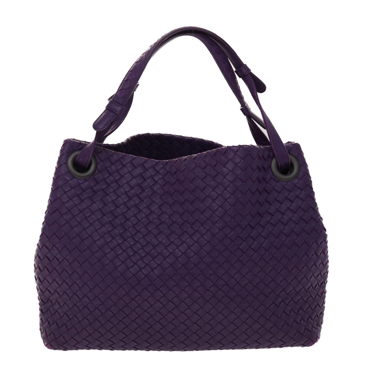 BOTTEGA VENETA INTRECCIATO Garda Bag Shoulder Bag Leather Purple Auth 48257 - 0