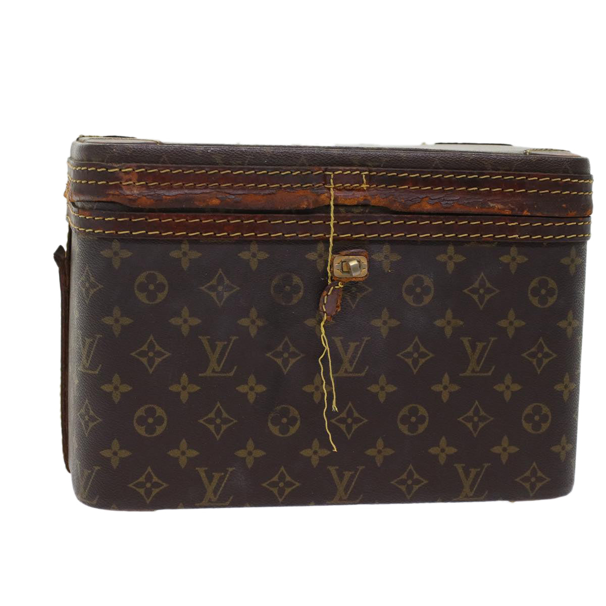 LOUIS VUITTON Monogram Train Case Jewelry Box M23820 LV Auth 48297