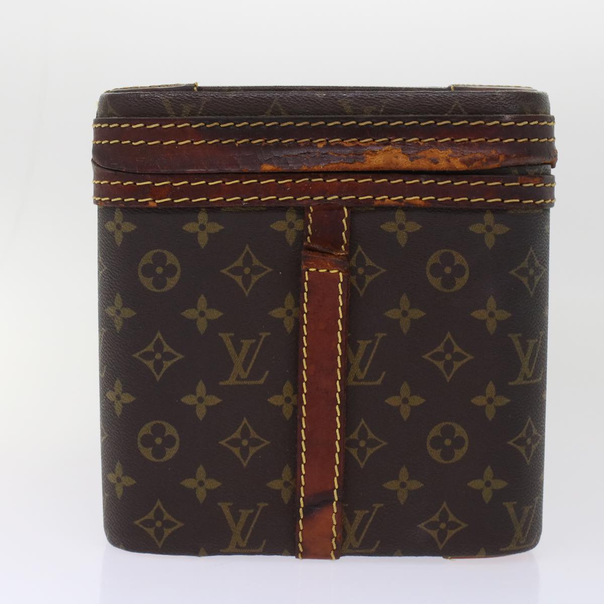 LOUIS VUITTON Monogram Train Case Jewelry Box M23820 LV Auth 48297