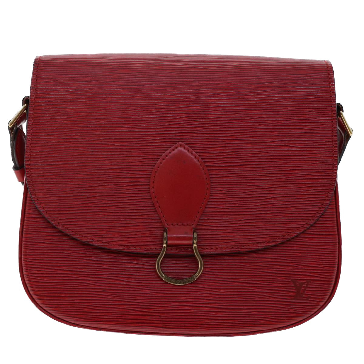 LOUIS VUITTON Epi Saint Cloud GM Shoulder Bag Red M52197 LV Auth 48372