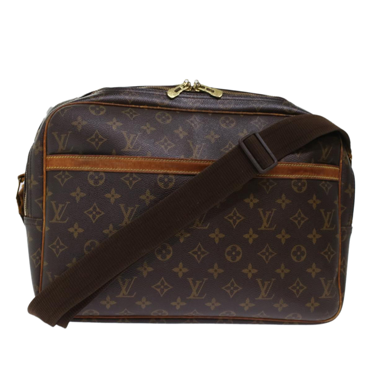 LOUIS VUITTON Monogram Reporter GM Shoulder Bag M45252 LV Auth 48420