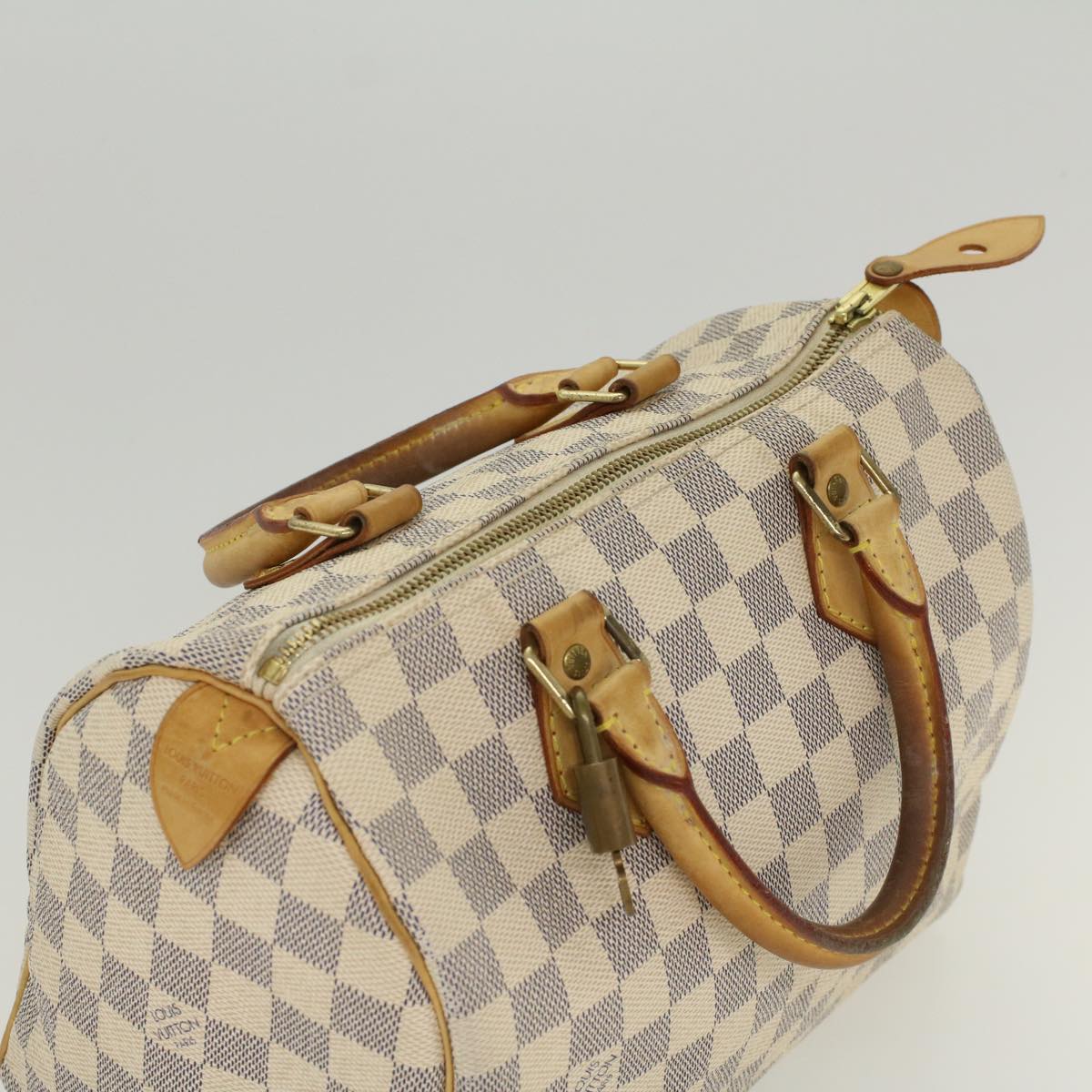 LOUIS VUITTON Damier Azur Speedy 25 Hand Bag N41534 LV Auth 48442