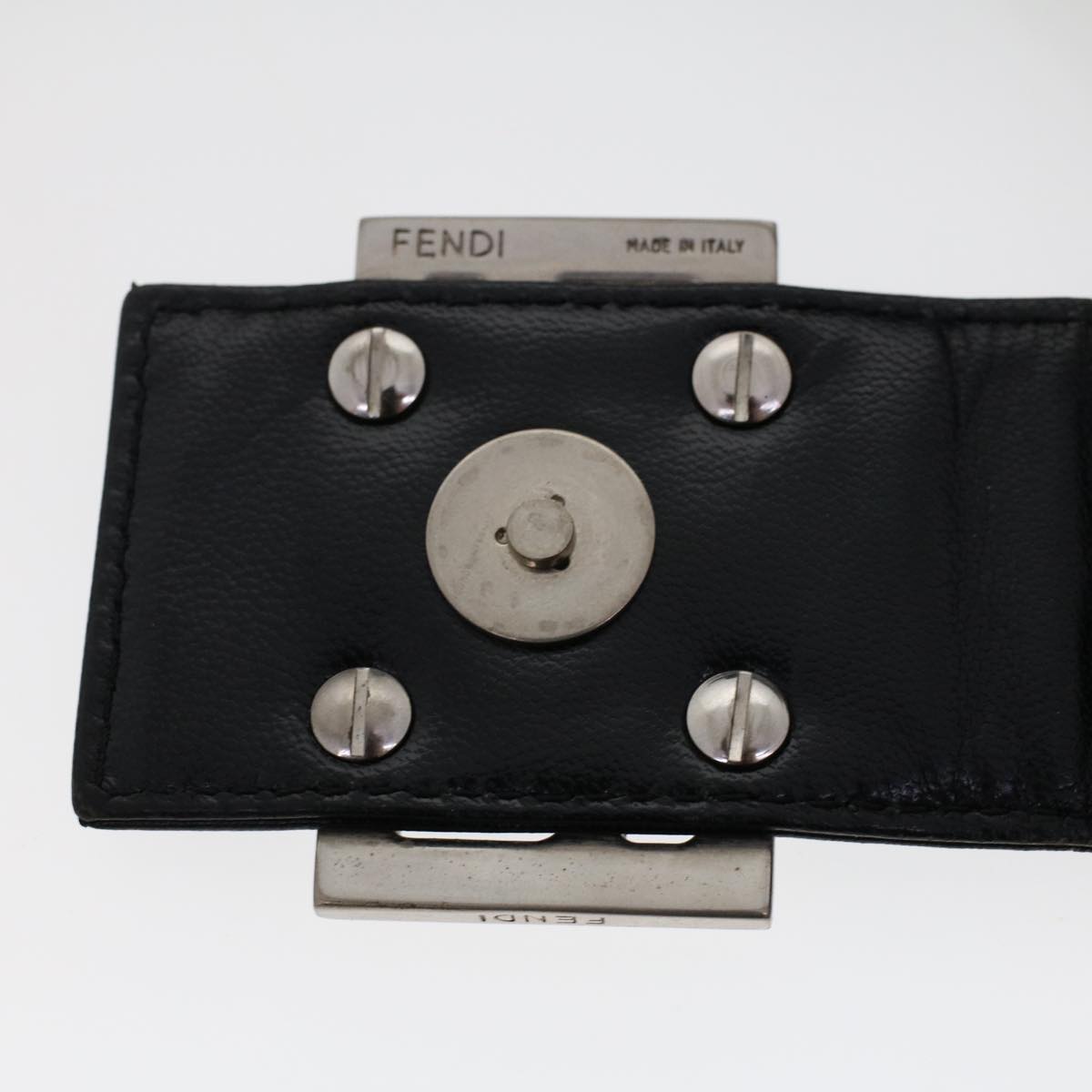 FENDI Shoulder Bag Nylon Black Auth 48463