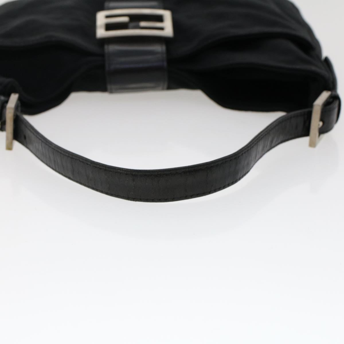 FENDI Shoulder Bag Nylon Black Auth 48463