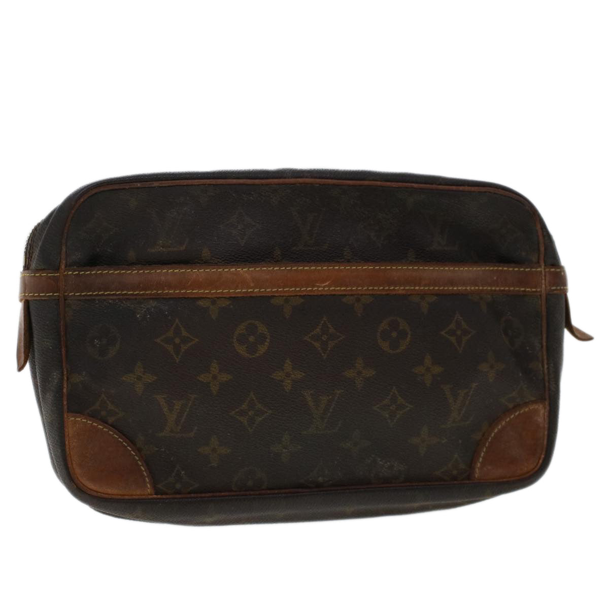 LOUIS VUITTON Monogram Compiegne 28 Clutch Bag M51845 LV Auth 48512