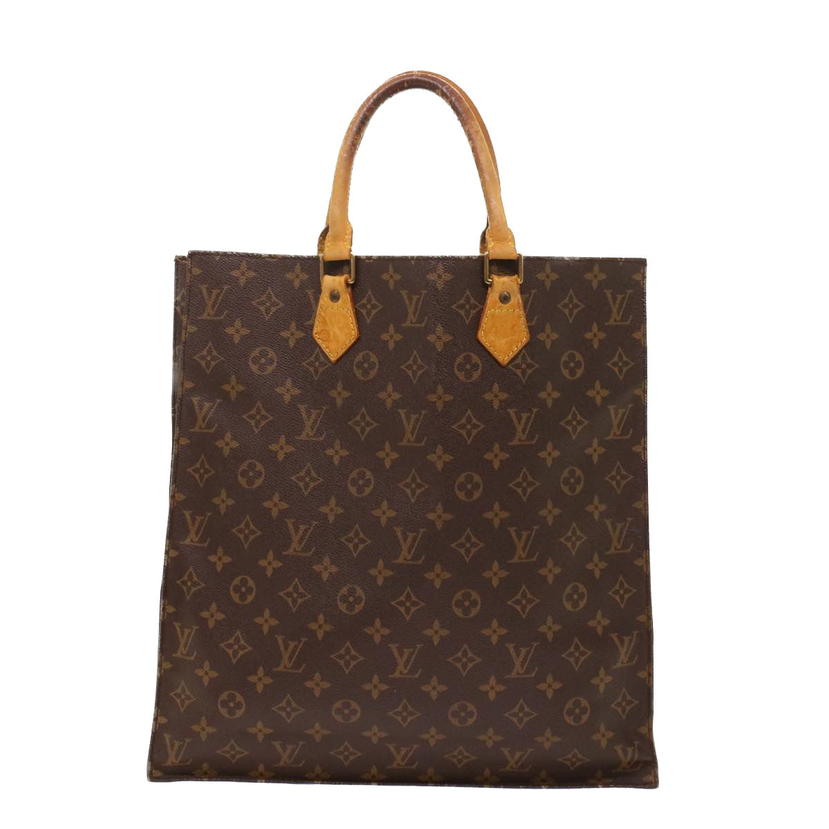 LOUIS VUITTON Monogram Sac Plat Hand Bag M51140 LV Auth 48519 - 0