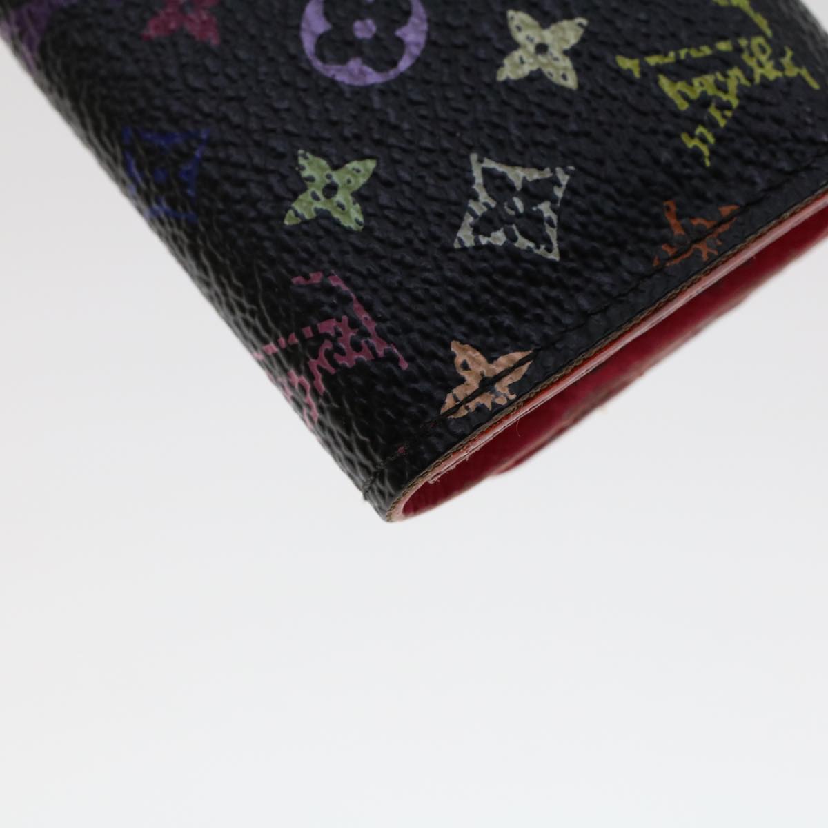 LOUIS VUITTON Monogram Multicolor Multicles 4 Key Case Black M60044 Auth 48546