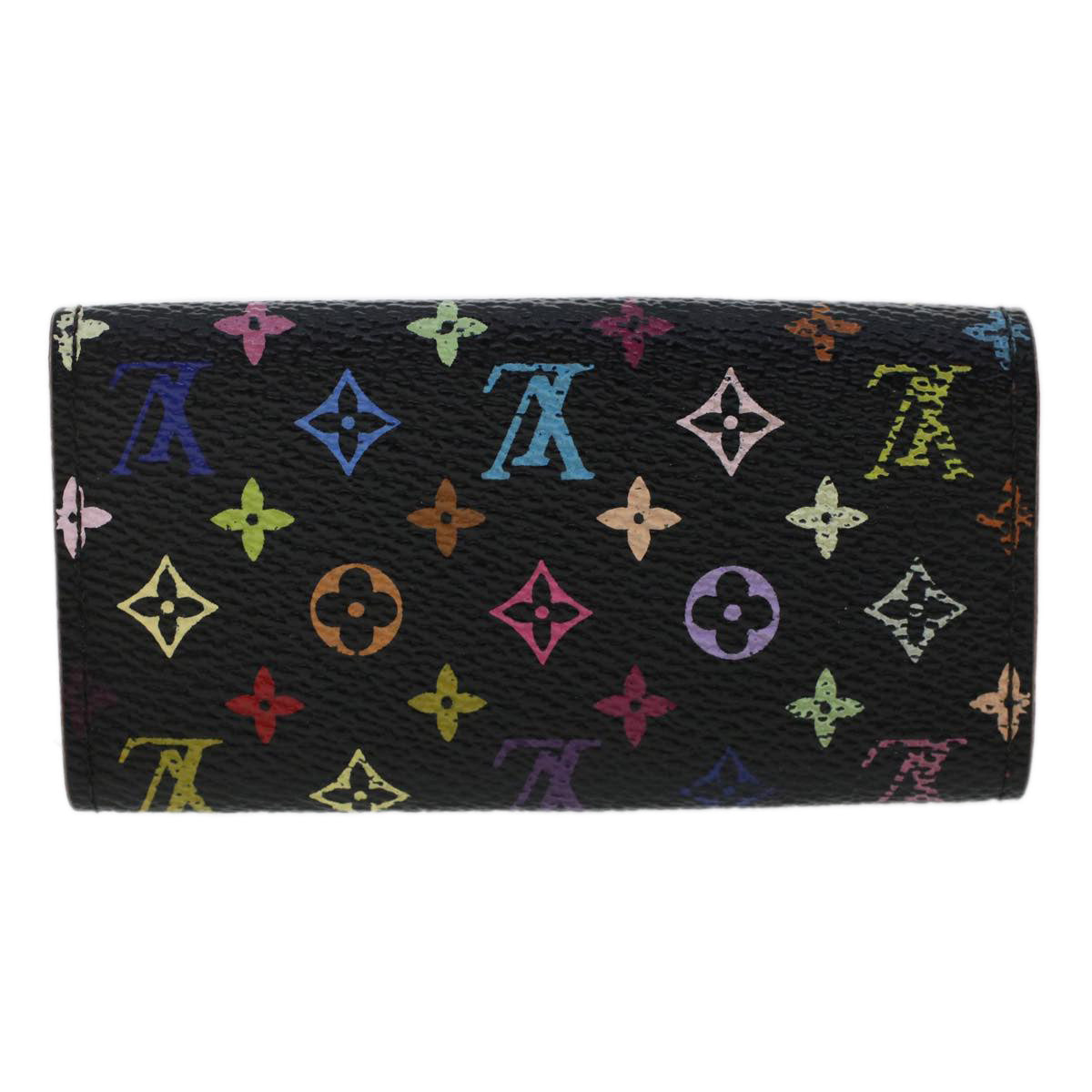 LOUIS VUITTON Monogram Multicolor Multicles 4 Key Case Black M60044 Auth 48546 - 0