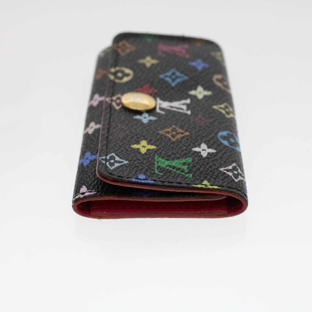 LOUIS VUITTON Monogram Multicolor Multicles 4 Key Case Black M60044 Auth 48546