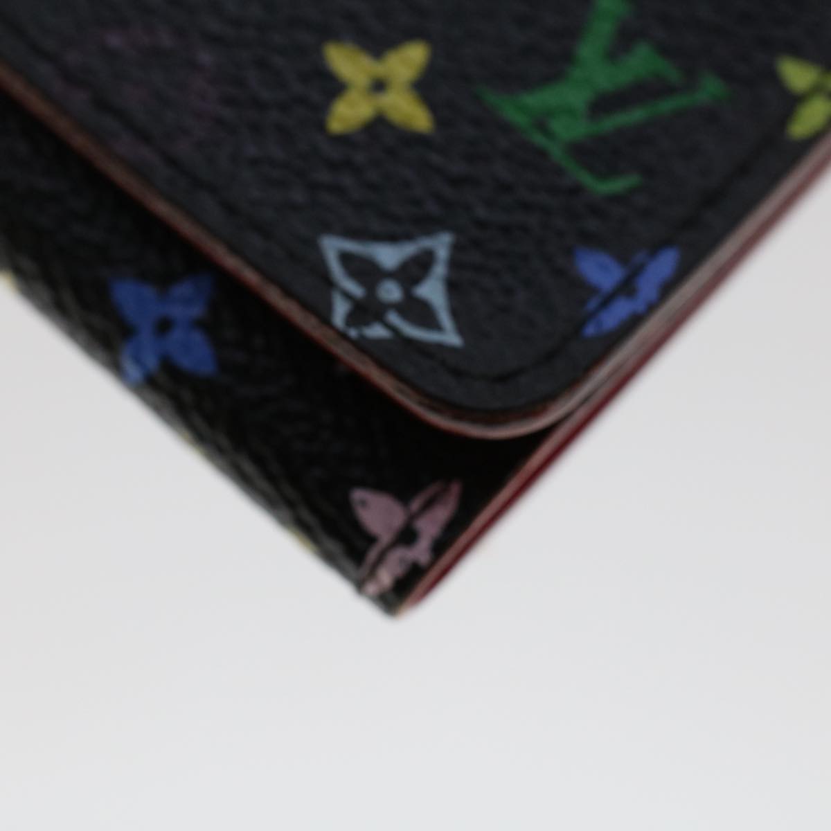 LOUIS VUITTON Monogram Multicolor Multicles 4 Key Case Black M60044 Auth 48546