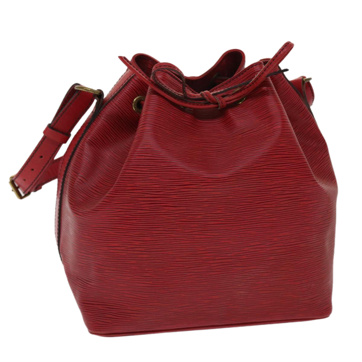 LOUIS VUITTON Epi Petit Noe Shoulder Bag Red M44107 LV Auth 48579