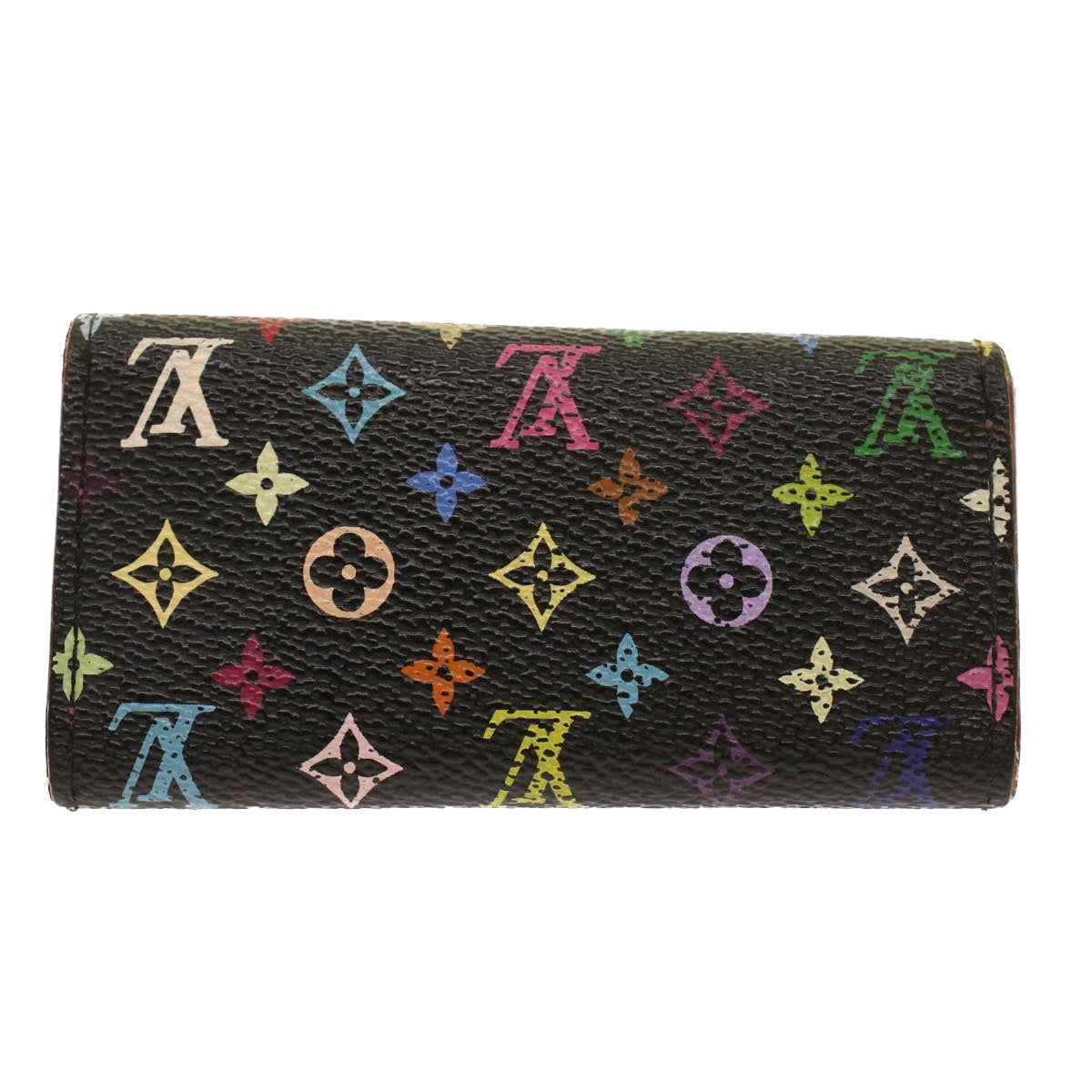 LOUIS VUITTON Monogram Multicolor Multicles 4 Key Case Black M60044 Auth 48631 - 0