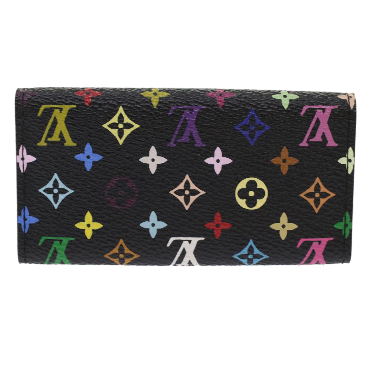 LOUIS VUITTON Monogram Multicolor Multicles 4 Key Case Black M60044 Auth 48673 - 0