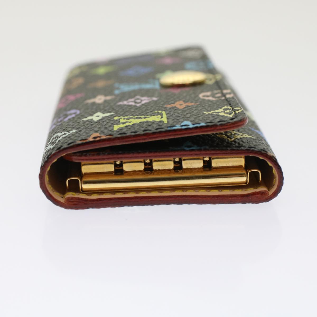 LOUIS VUITTON Monogram Multicolor Multicles 4 Key Case Black M60044 Auth 48673