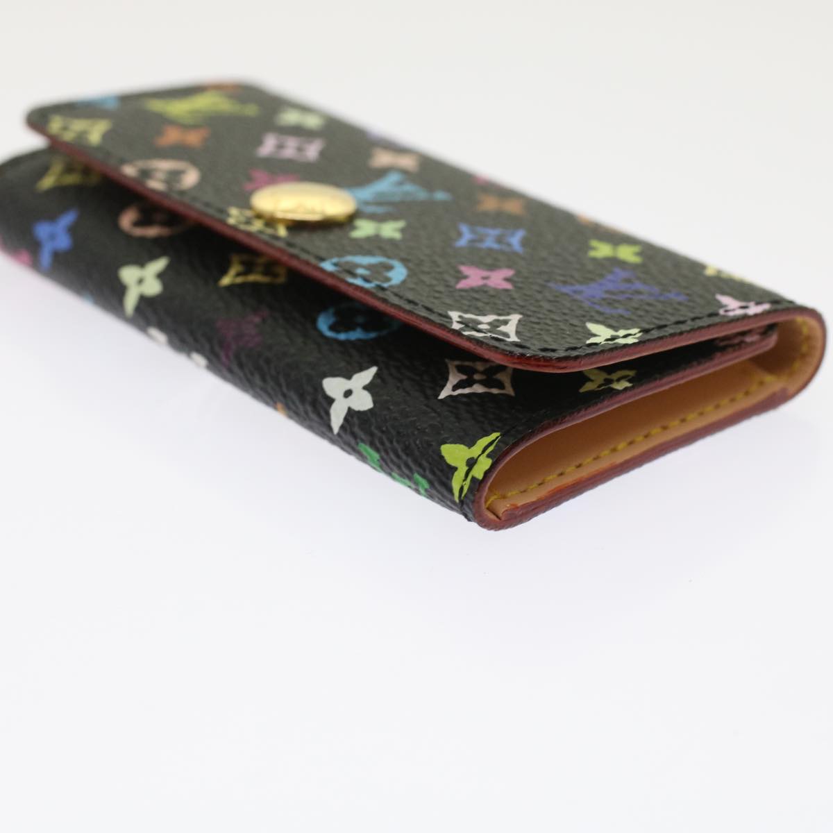 LOUIS VUITTON Monogram Multicolor Multicles 4 Key Case Black M60044 Auth 48673