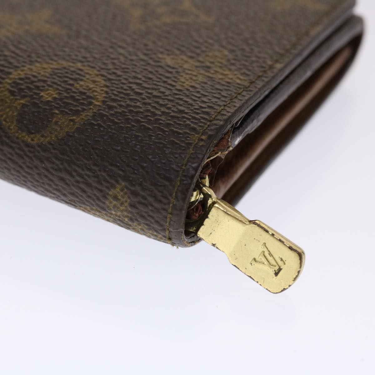 LOUIS VUITTON Monogram Porte Monnaie Billets Tresor Wallet M61730 Auth 48677