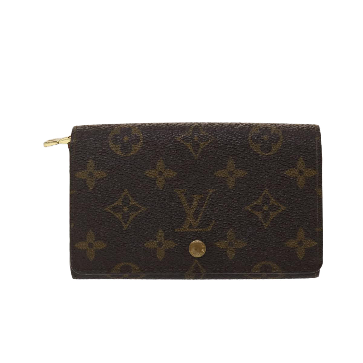 LOUIS VUITTON Monogram Porte Monnaie Billets Tresor Wallet M61730 Auth 48677