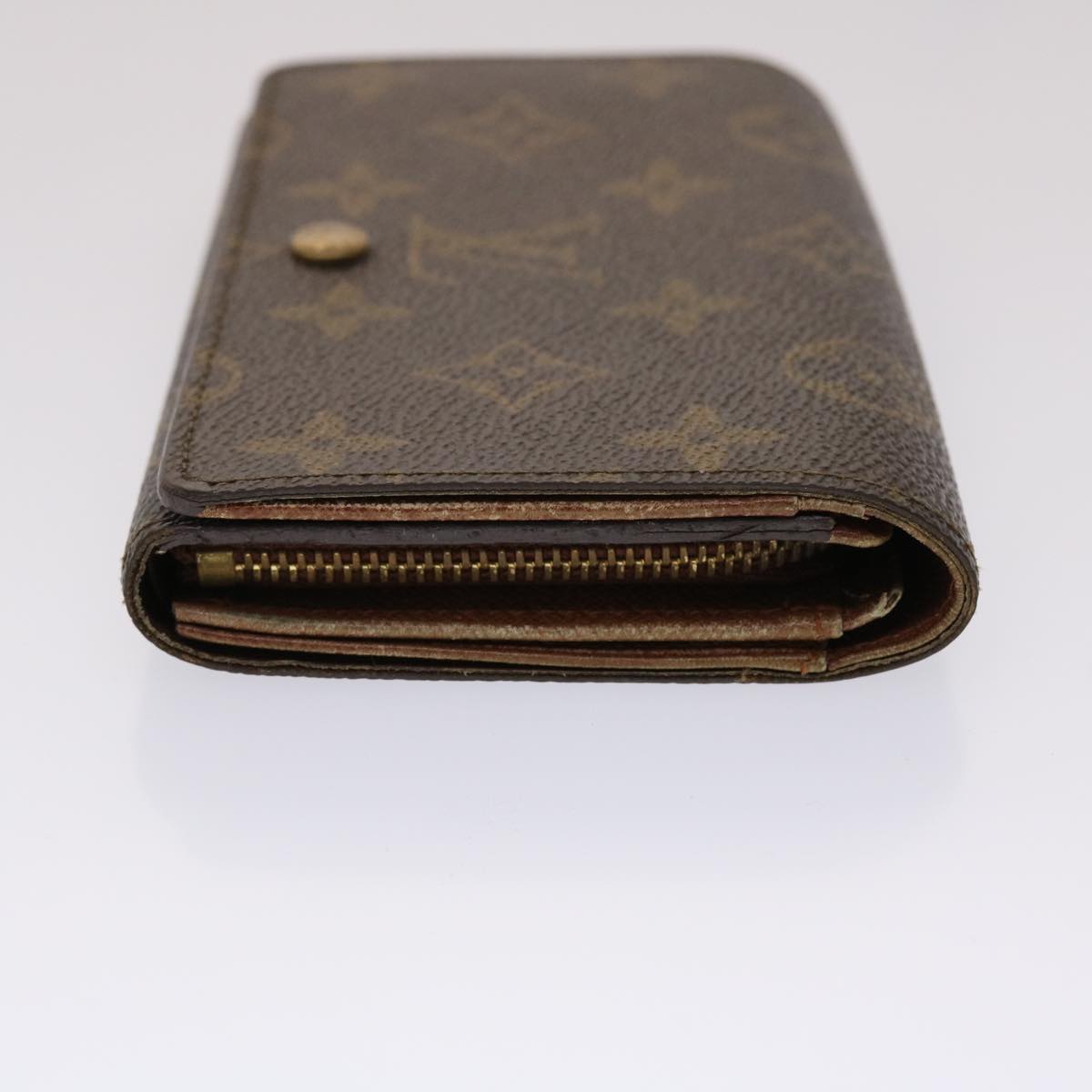 LOUIS VUITTON Monogram Porte Monnaie Billets Tresor Wallet M61730 Auth 48677