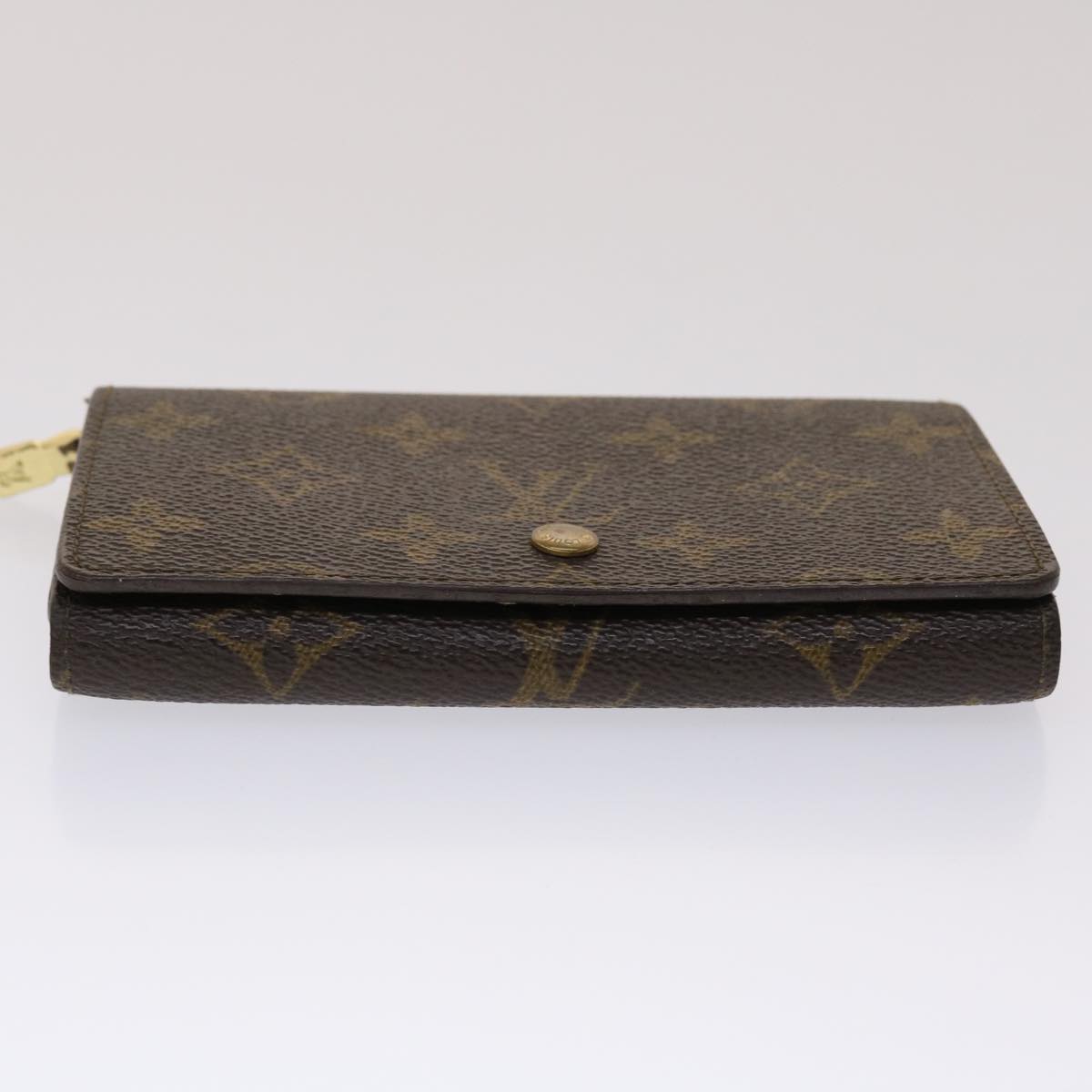 LOUIS VUITTON Monogram Porte Monnaie Billets Tresor Wallet M61730 Auth 48677