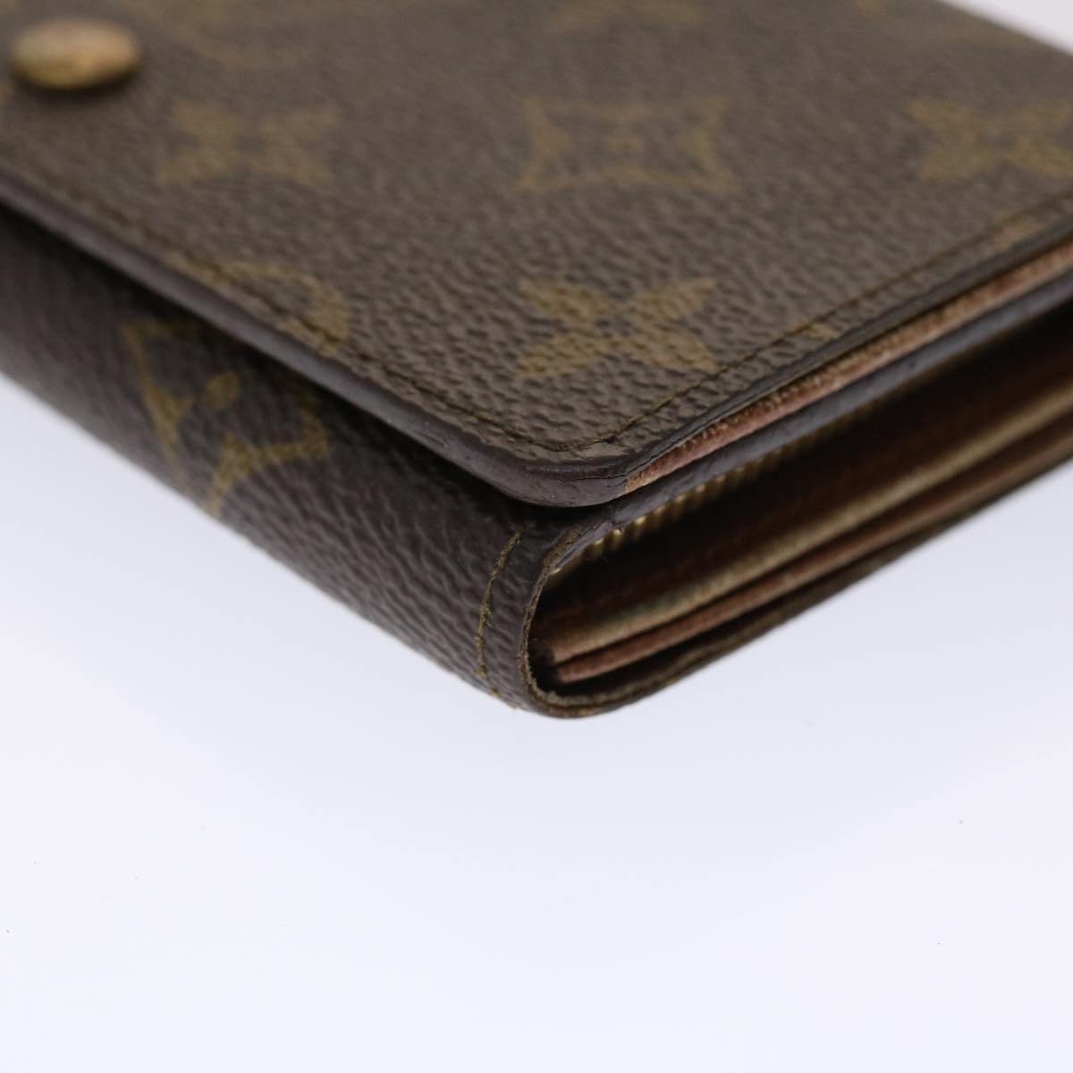 LOUIS VUITTON Monogram Porte Monnaie Billets Tresor Wallet M61730 Auth 48677