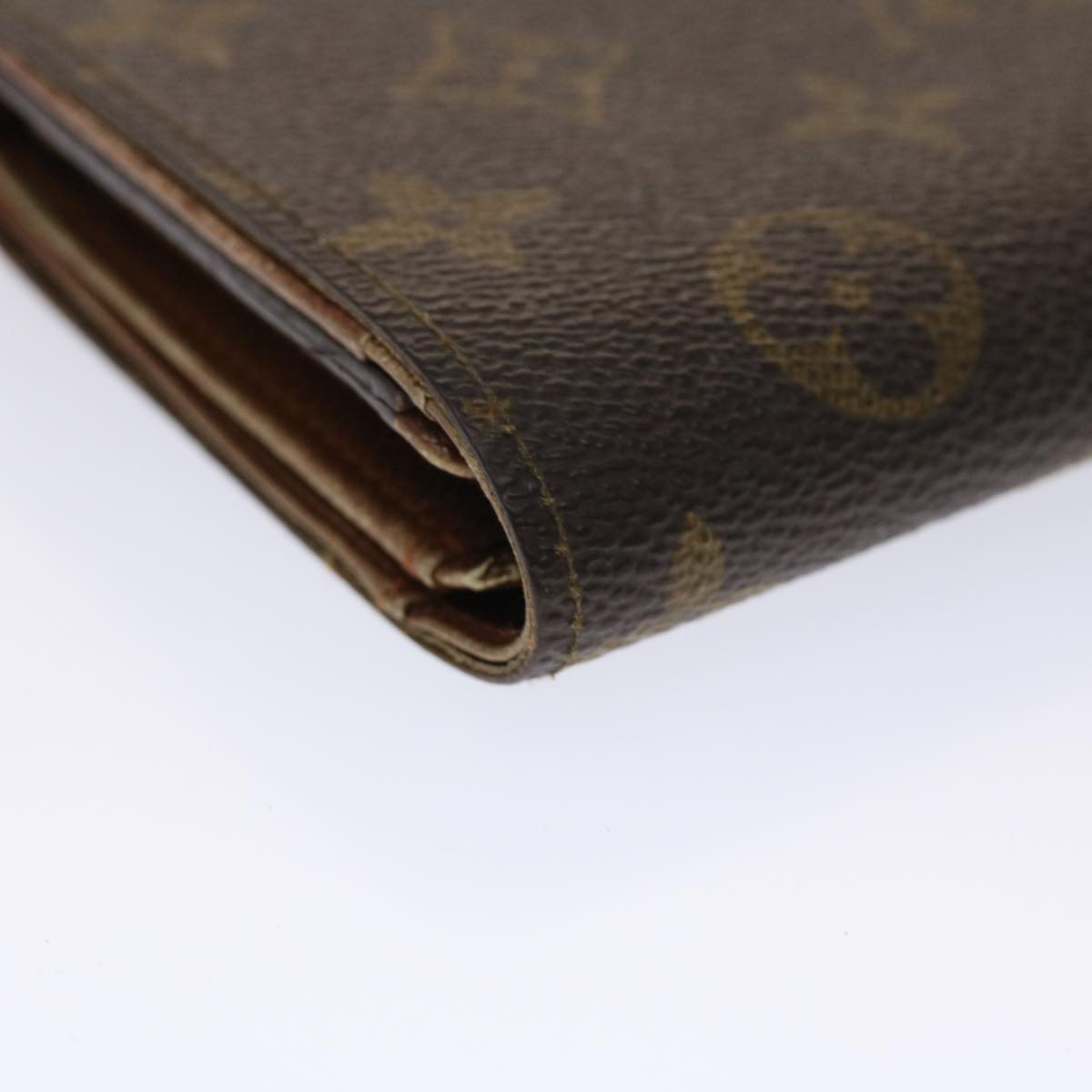 LOUIS VUITTON Monogram Porte Monnaie Billets Tresor Wallet M61730 Auth 48677