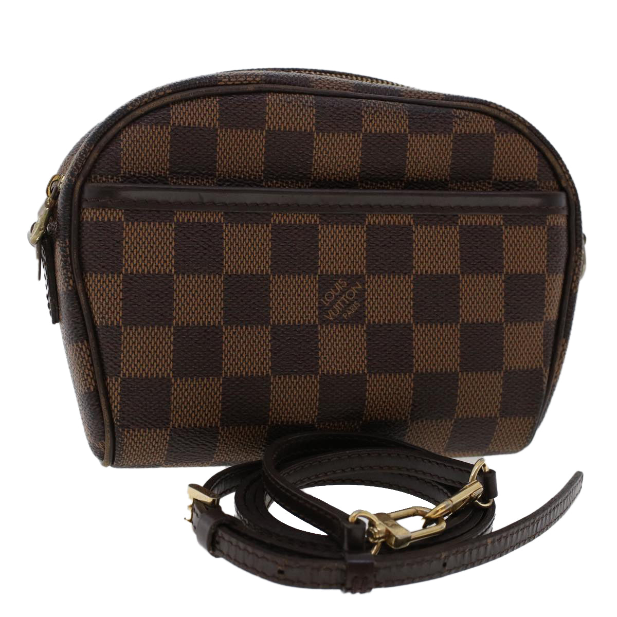 LOUIS VUITTON Damier Ebene Pochette Ipanema Shoulder Bag N51296 LV Auth 48702