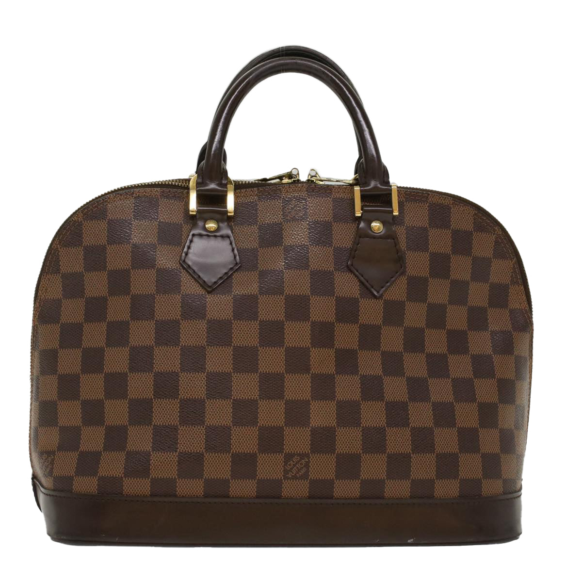 LOUIS VUITTON Damier Ebene Alma Hand Bag N51131 LV Auth 48719