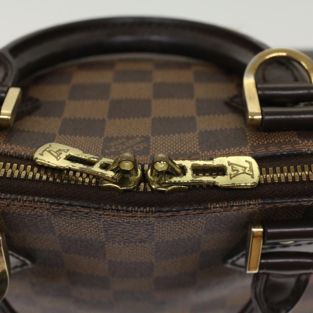 LOUIS VUITTON Damier Ebene Alma Hand Bag N51131 LV Auth 48719