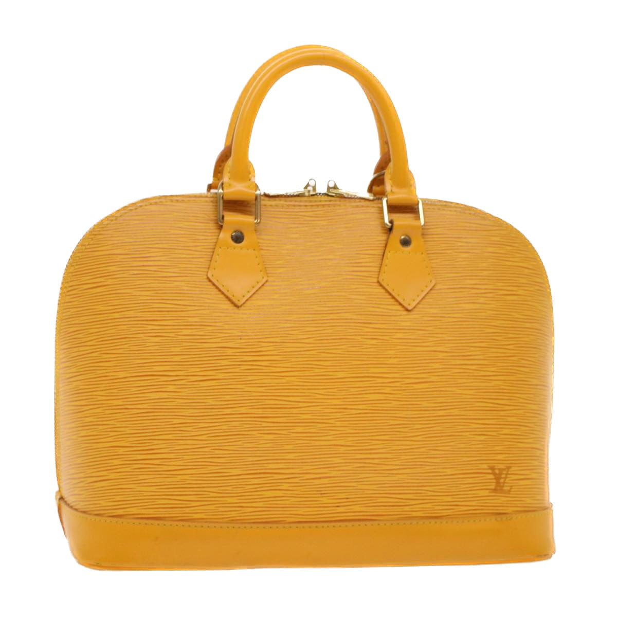 LOUIS VUITTON Epi Alma Hand Bag Tassili Yellow M52149 LV Auth 48735