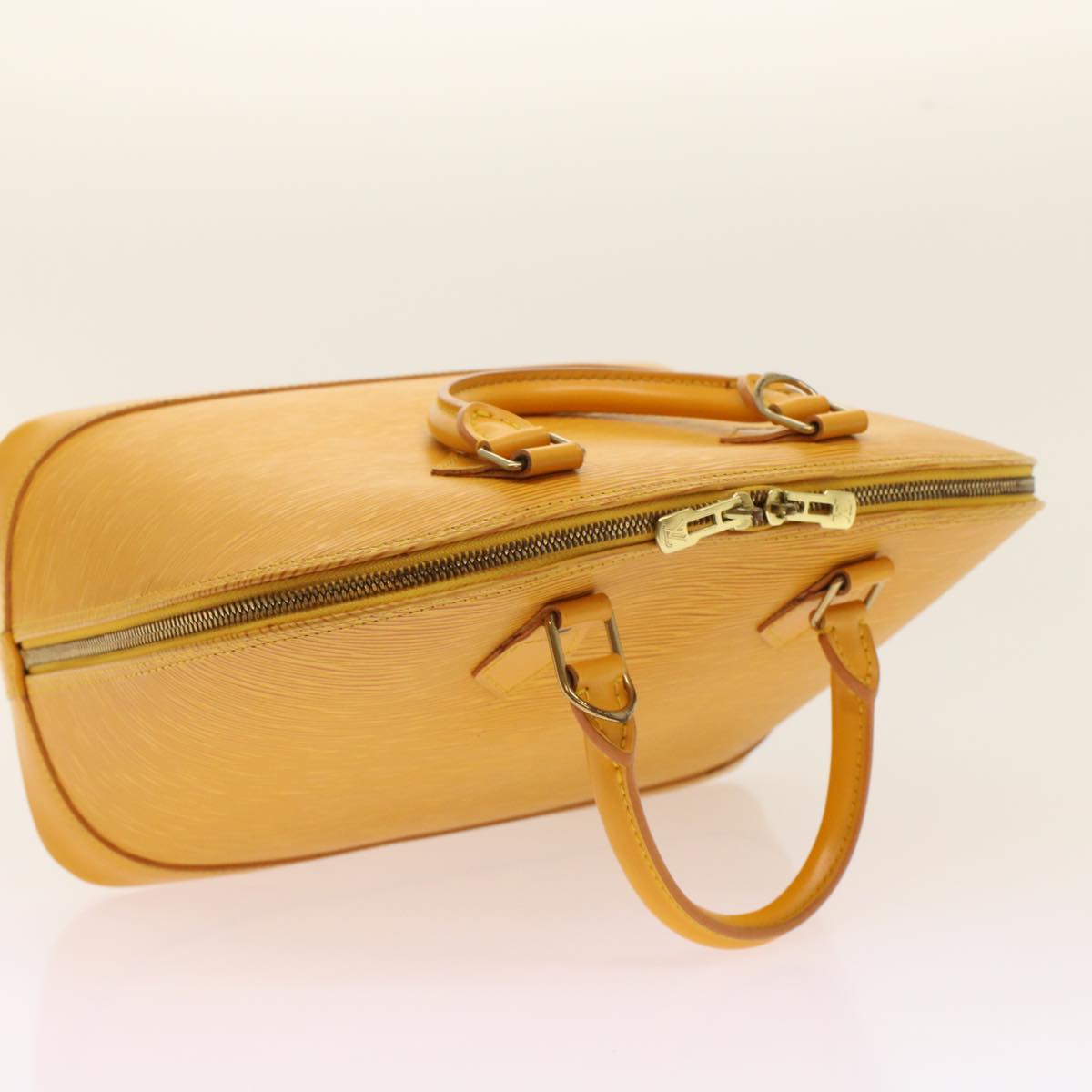 LOUIS VUITTON Epi Alma Hand Bag Tassili Yellow M52149 LV Auth 48735