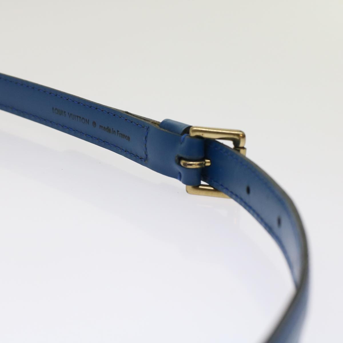 LOUIS VUITTON Epi Shoulder Strap 36.2""-43.3"" Blue LV Auth 48743